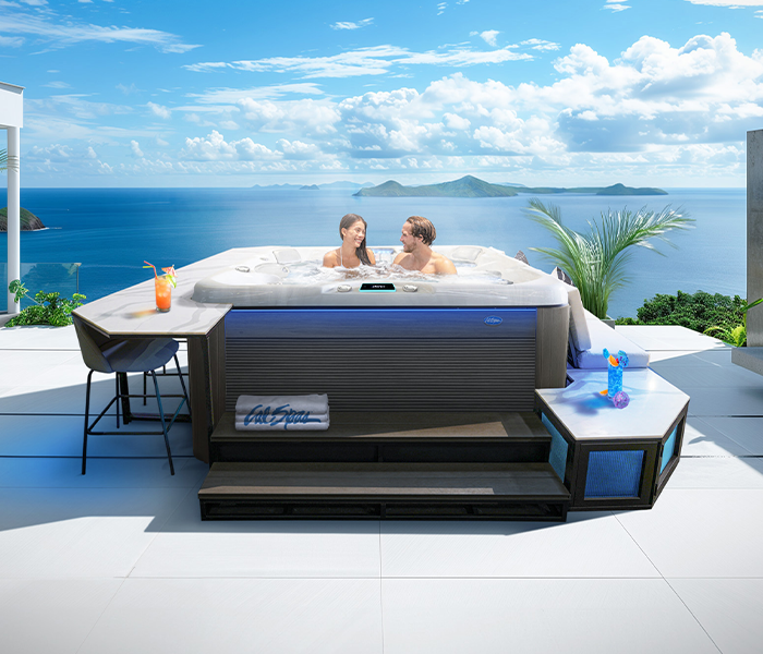 Calspas hot tub being used in a family setting - Blaine